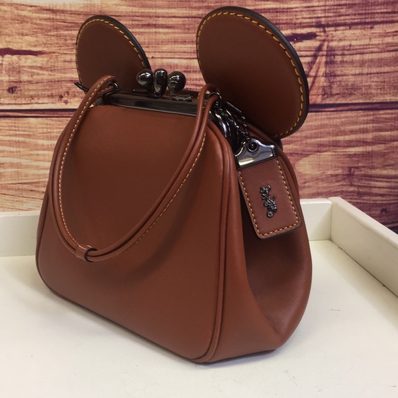 Disney x COACH Mickey Mouse Brown Leather Mini Bag - Picture 4 of 8